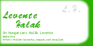 levente halak business card