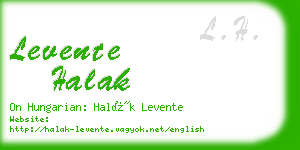 levente halak business card